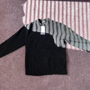 Zara Mens STRUCTURED CHENILLE SWEATER GREEN NWT LARGE